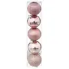 Déco de sapin Lot de 5 Boules de Noël D 5 cm - Rose