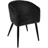 Fauteuil Marlo velours noir - Atmosphera Créateur dintérieur