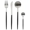 SECRET DE GOURMET Ménagère 24 Pièces Inox "Ida" 27cm Noir