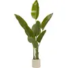 Bananier Artificielle Lora H140 cm avec Pot Blanc