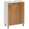 Meuble sous lavabo 2 portes Côme effet travertin 5five