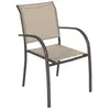 HESPERIDE Fauteuil de jardin empilable Piazza Lin & Tonka - Lin / Tonka - Hespéride