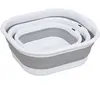 5five - lot de 3 bassines retractable grises 3+5+10l