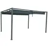 HESPERIDE Tonnelle de jardin en aluminium ardoise Palmeira 4 x 3 m - Hespéride - Autoportante - Toile de toit rétractable