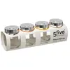 4 bocaux à épices en verre - 5five