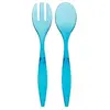 Paris Prix 5Five Sla bestek/couvert - 2 delig - blauw - kunststof - 29 cm - saladebestek/slacouvert - opscheplepels fruit/groente