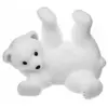 FEERIC Christmas - Sujet de noël Ours en Peluche Blanc floqué H21 cm s...