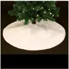 Feeric Christmas kerstboomrok - wit - 100 cm - polyester - rond - kers...
