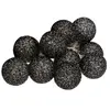 Atmosphera LED slinger 10 bollen zwart glitter 1,5 meter - Sfeerverlichting