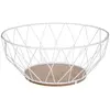 SG Secret de Gourmet 5Five Fruitmand/fruitschaal - draad metaal - wit - Dia 28 cm