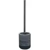 5five Toiletborstel met houder Stone - rond - grijs - polyresin - 39 cm