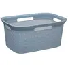 5 Five Wasmand van rotan gevlochten - grijs - kunststof - 45 liter - 59 x 41 x 27 cm