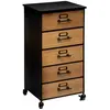 Atmosphera Chiffonnier Design En Métal Baris - L. 42 X H. 87 Cm - Noir