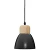 ATMOSPHERA Suspension en métal et bois - E14 - 25 W - H. 19 cm - Noir