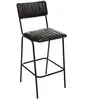 Chaise de bar Dario cuir noir - Atmosphera createur dinterieur