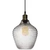 ATMOSPHERA Suspension en verre - Ø 22 x H 25 cm - Gris fumé