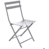 Hesperide Chaise De Jardin Pliable En Métal Greensboro - Gris Quartz