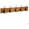 Patère "Loft" 5 crochets 64x14 cm - Marron - Atmosphera createur d'interieur