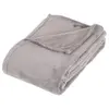 Plaid microfibre gris 125x150cm - Atmosphera créateur d'intérieur