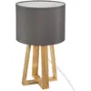 Lampe "Molu" - bois et gris H35 cm - Gris - Atmosphera createur d'interieur