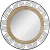 Miroir - Atmosphera - Joe - Rond - Noir - D45 cm - Design Contemporain
