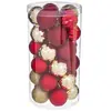 FÉÉRIC LIGHTS AND CHRISTMAS Déco de sapin Lot de 30 Boules de Noël D 6 cm  - Or et Rouge