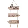 Déco de Noël Pancarte en bois à suspendre H 50 cm