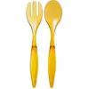 5Five Sla bestek/couvert - 2 delig - geel - kunststof - 29 cm - salade...