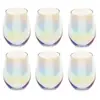 AC-DÉCO Secret de Gourmet Tumbler drink glazen - 6x stuks - parelmoer - 540 ml - Drinkglazen - Waterglazen
