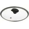 5Five universele pannendeksel voor pannen van 24 cm - glas - stoomgaatje - D25 x H7 cm