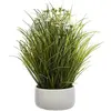 Atmosphera - Herbes folles artificielles - pot en ciment - H40 cm