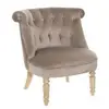 Fauteuil Velours Crapaud Taupe - Atmosphera