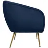 Fauteuil Solaro velours plissé bleu - Atmosphera createur dinterieur