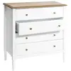 Commode Solen bois blanc 5 tiroirs - Atmosphera createur dinterieur
