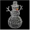 Déco Lumineuse Bonhomme de Neige en 3D 100 LED Blanc H 60 cm - Feeric ...