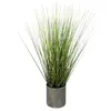 Herbe artificielle pot en métal H45cm Atmosphera Créateur D'intérieur
