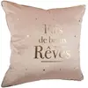 Coussin enfant - ATMOSPHERA - Rêves - Rose - 40x40 cm - Déhoussable