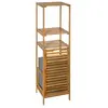 5five - étagère colonne avec panier à linge "mix n  modul" bambou