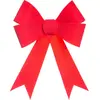 Fééric Lights and Christmas® Kerststrik voor de kerstboom - Set van 4 - Super leuke strik voor cadeautjes - Kerstdeco - Rood - Velvet - 30 x 23.5 cm