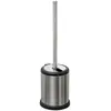 Paris Prix WC-/toiletborstel met houder rond RVS met klep deksel 39 cm
