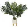 ATMOSPHERA CREATEUR D'INTERIEUR Palmier artificiel avec son pot en céramique surélevé - H 72 cm Blanc