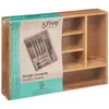 AC-DÉCO Range couverts - L 38 x l 28 x H 6,9 cm - Bambou - Marron