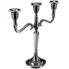 Bougeoir Marso métal argent H27cm - Atmosphera créateur d'intérieur