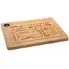 Secret de Gourmet Tapas serveerplank rechthoek 38 x 28 cm van bamboe hout - Serveerplank - Broodplank