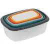 Aucune Lot de 6 boîtes carrées - Multicolore