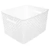 5Five Opbergmand/box van kunststof - wit - 30 x 37 x 21 cm - 19 liter