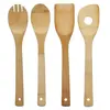 Aucune Bamboe spatelset - Lepelset hout 4 delig - Set van 4 verschillende houten pollepels