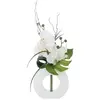 Vase orchidées artificielles blanc vase céramique H44cm Atmosphera Créateur D'intérieur