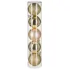Déco de sapin Lot de 5 Boules de Noël D 5 cm - Or et Champagne