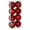 FÉÉRIC LIGHTS AND CHRISTMAS Déco de sapin Lot de 8 Boules de Noël D 7 cm - Rouge